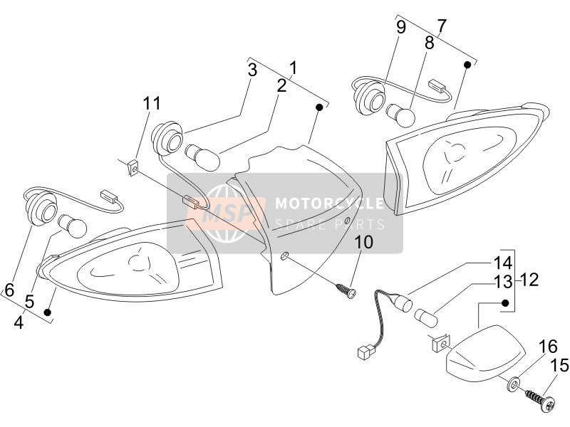 Rear Headlamps - Turn Signal Lamps (2)