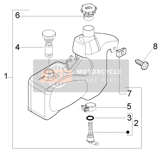 573458, Oil Reserve Indicator, Piaggio, 2