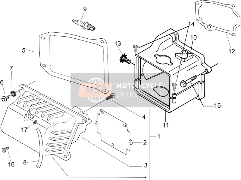 Piaggio Fly 50 4T 2006 Cylinder Head Cover for a 2006 Piaggio Fly 50 4T