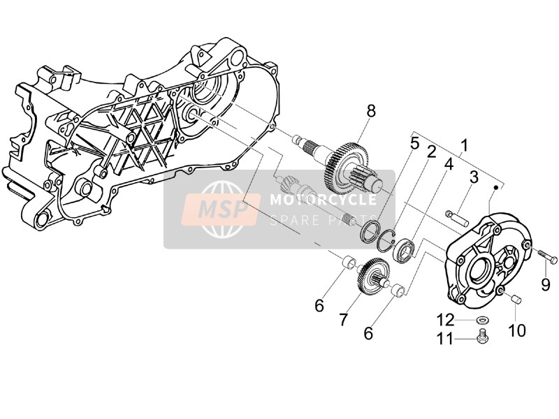 Piaggio Fly 50 4T 2007 Reduction Unit for a 2007 Piaggio Fly 50 4T