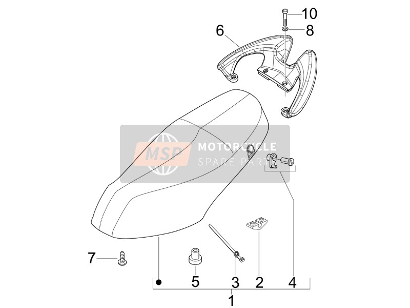 Piaggio Fly 50 4T 2006 Saddle/Seats for a 2006 Piaggio Fly 50 4T