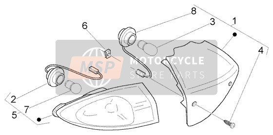 Piaggio Fly 50 4T (2) 2007 Rear Lights for a 2007 Piaggio Fly 50 4T (2)