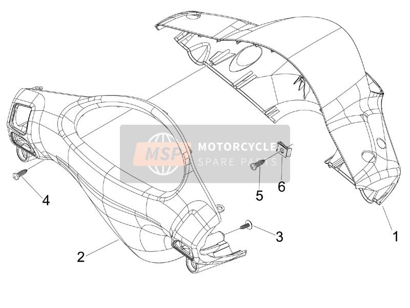Piaggio Fly 50 4T (25-30Kmh) 2009 Handlebars Coverages for a 2009 Piaggio Fly 50 4T (25-30Kmh)