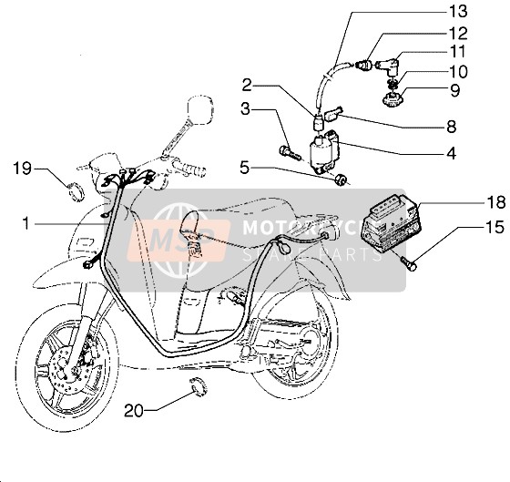 Piaggio Free 100 2004 Appareils électriques pour un 2004 Piaggio Free 100