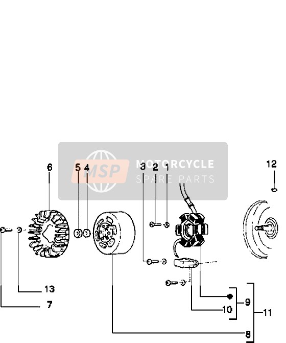 826049, Stator, Piaggio, 0