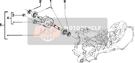 Piaggio Free PPTT 1995 Crankshaft for a 1995 Piaggio Free PPTT