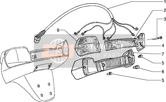 Piaggio Hexagon 125 1996 Achterlicht voor een 1996 Piaggio Hexagon 125