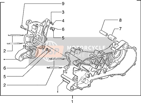 Piaggio Hexagon 125 1998 Crankcase for a 1998 Piaggio Hexagon 125