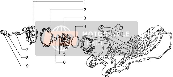 Piaggio Hexagon 125 1997 Tête pour un 1997 Piaggio Hexagon 125