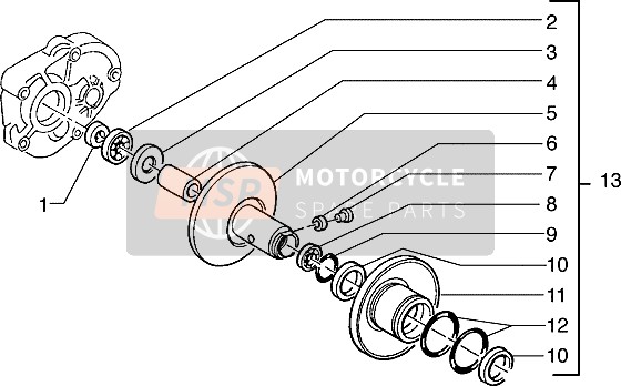 431068, Lager, Piaggio, 3