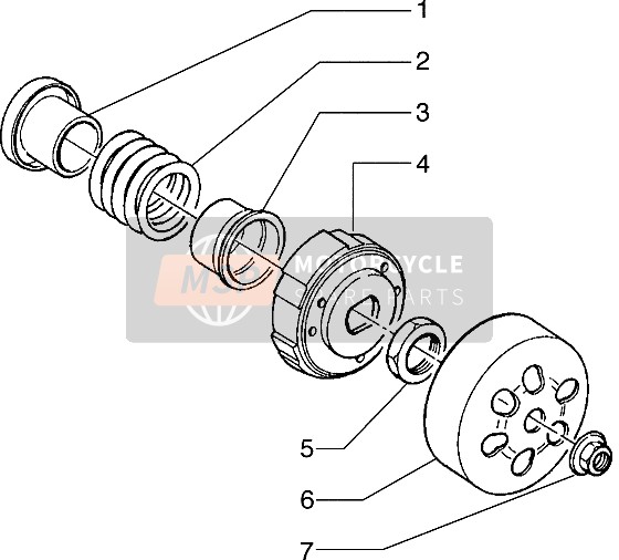 Piaggio Hexagon 125 1998 Driven Pulley (2) for a 1998 Piaggio Hexagon 125