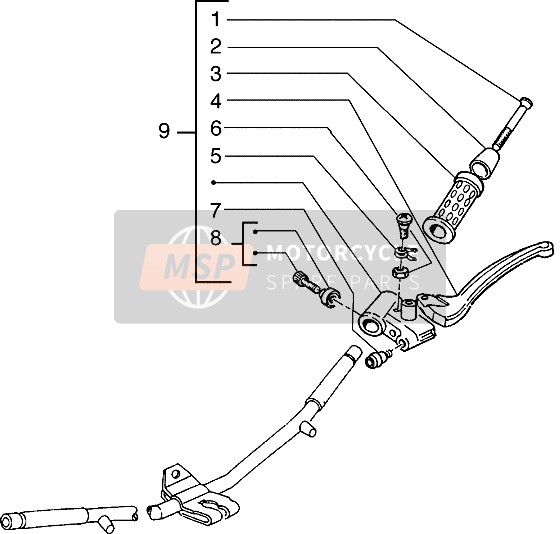 Piaggio Hexagon 125 1997 Handlebars Component Parts (2) for a 1997 Piaggio Hexagon 125