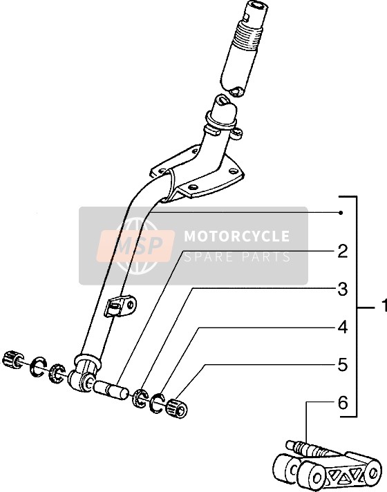 Piaggio Hexagon 125 1997 Columna de dirección para un 1997 Piaggio Hexagon 125