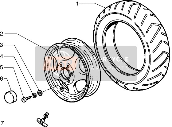 Piaggio Hexagon 125 1996 Ruota anteriore per un 1996 Piaggio Hexagon 125