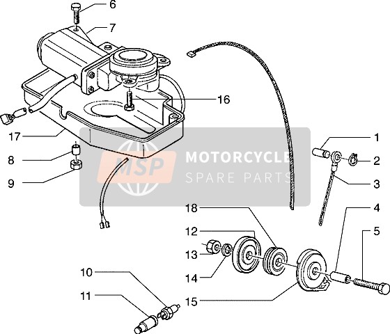 Piaggio Hexagon 125 1996 Soporte eléctrico (2) para un 1996 Piaggio Hexagon 125