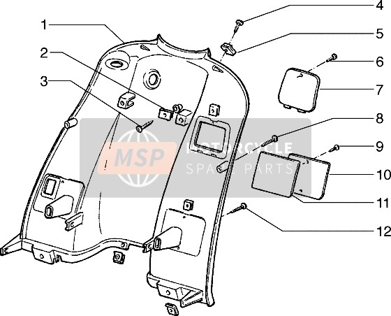 Piaggio Hexagon 125 1998 Schild hinten für ein 1998 Piaggio Hexagon 125