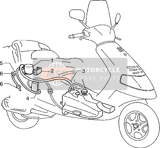 Piaggio Hexagon 125 1997 Dégazeur pour un 1997 Piaggio Hexagon 125