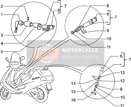 Piaggio Hexagon 125 1997 Locks for a 1997 Piaggio Hexagon 125