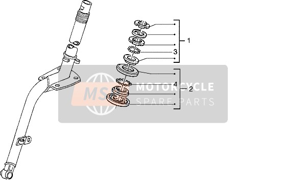 Piaggio Hexagon 150 1998 Steering Bearing Ball Tracks for a 1998 Piaggio Hexagon 150