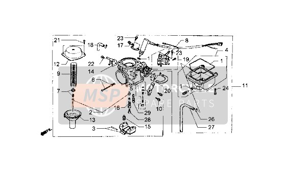 Piaggio Hexagon GT 1999 Carburettor for a 1999 Piaggio Hexagon GT