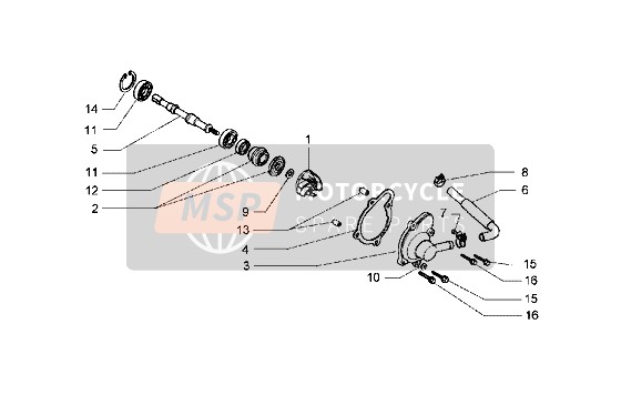 Piaggio Hexagon GT 2000 Pompe à eau pour un 2000 Piaggio Hexagon GT