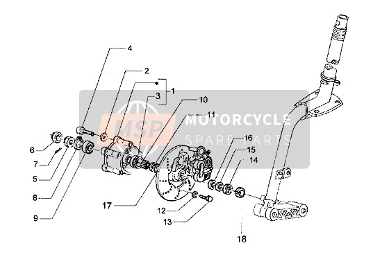 Piaggio Hexagon GT 2000 Frein à disque pour un 2000 Piaggio Hexagon GT