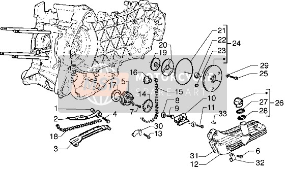 Piaggio Hexagon GTX 125 2000 Pump Group - Oil Pan for a 2000 Piaggio Hexagon GTX 125