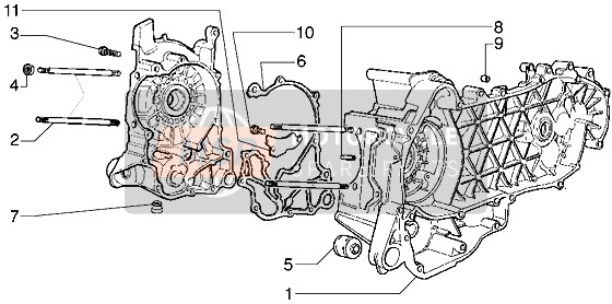 Piaggio Hexagon GTX 125 1999 Crankcase for a 1999 Piaggio Hexagon GTX 125