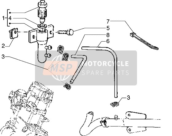 Piaggio Hexagon GTX 125 1999 Sistema di sanguinamento per un 1999 Piaggio Hexagon GTX 125