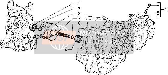 Piaggio Hexagon GTX 180 1999 Crankshaft for a 1999 Piaggio Hexagon GTX 180