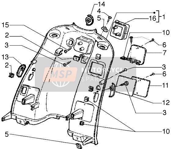 Piaggio Hexagon GTX 180 1999 Counter Shield for a 1999 Piaggio Hexagon GTX 180