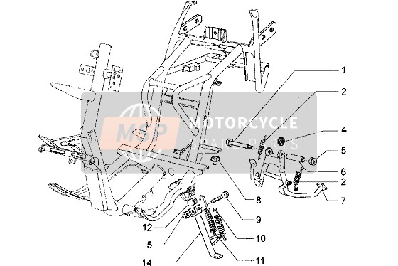 Piaggio Hexagon LX 1998 Central Stand-Side Stand for a 1998 Piaggio Hexagon LX