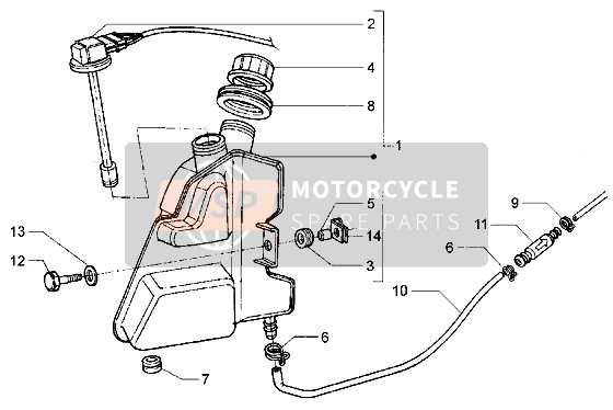 Piaggio Hexagon LX 1998 Cuve à mazout pour un 1998 Piaggio Hexagon LX