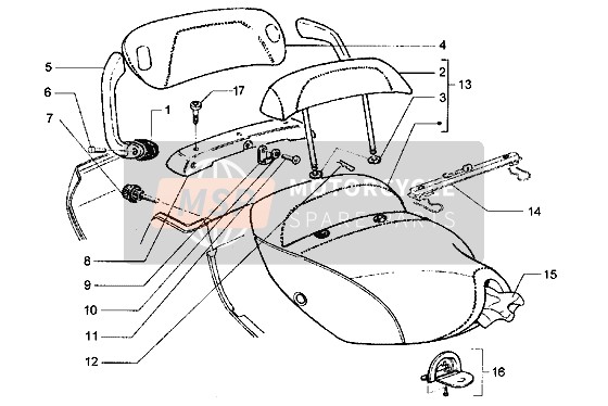 Piaggio Hexagon LX 1998 Saddle for a 1998 Piaggio Hexagon LX