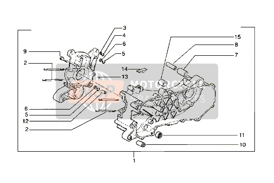 Piaggio Hexagon LXT 1998 Kurbelgehäuse für ein 1998 Piaggio Hexagon LXT