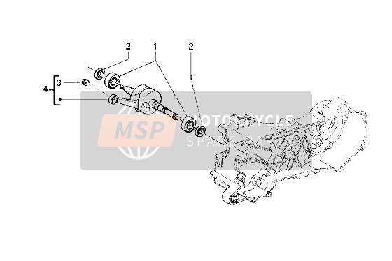 Piaggio Hexagon LXT 1999 Vilebrequin pour un 1999 Piaggio Hexagon LXT