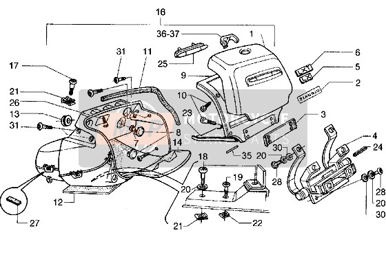 Piaggio Hexagon LXT 2000 Glove Compartment for a 2000 Piaggio Hexagon LXT