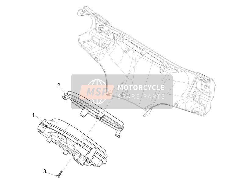 1D001373R, Meter Combination, Piaggio, 0