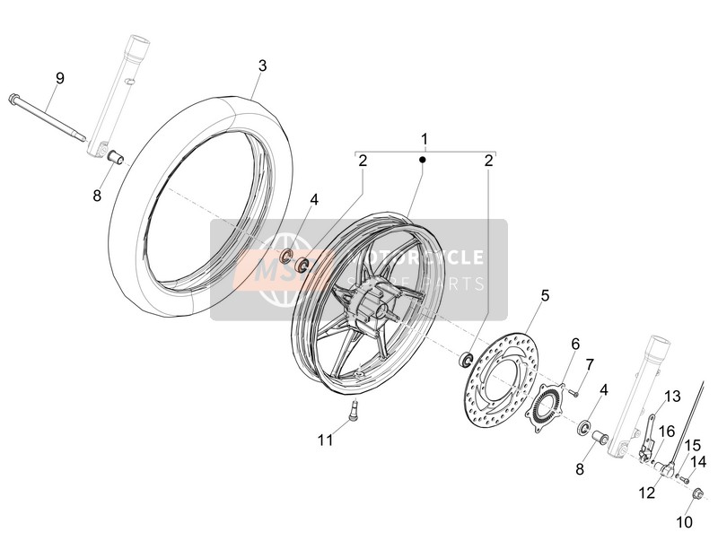 1D0012475, Abs Voorkant Sensor, Piaggio, 0