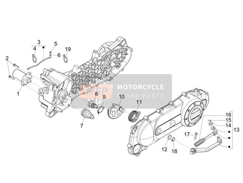 Piaggio Liberty 100 4T (Vietnam) 2014 Starter - Electric Starter for a 2014 Piaggio Liberty 100 4T (Vietnam)