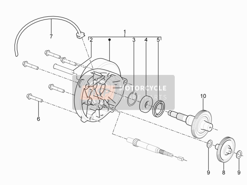 Piaggio Liberty 100 4T (Vietnam) 2012 Reduction Unit for a 2012 Piaggio Liberty 100 4T (Vietnam)