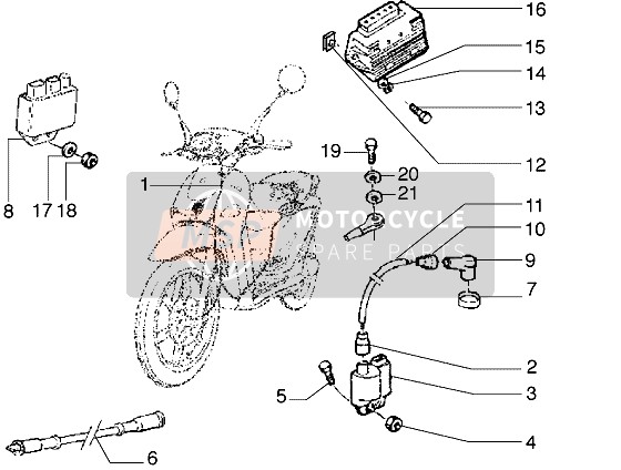 Piaggio Liberty 125 1999 Elektrische toestellen voor een 1999 Piaggio Liberty 125