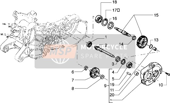 8260945, Albero Puleggia Per Ri, Piaggio, 0