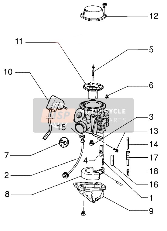 Piaggio Liberty 125 1998 Carburatore (2) per un 1998 Piaggio Liberty 125