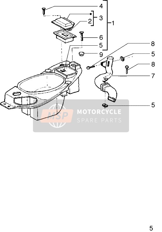 Piaggio Liberty 125 1999 Helm koffer voor een 1999 Piaggio Liberty 125