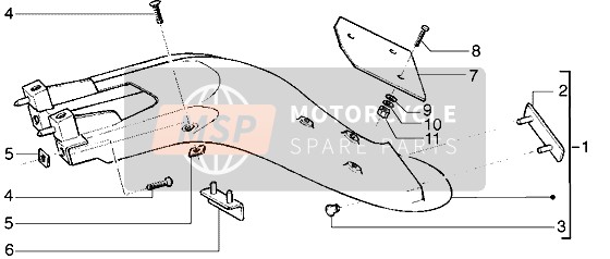 Piaggio Liberty 125 1999 Achterspatbord voor een 1999 Piaggio Liberty 125