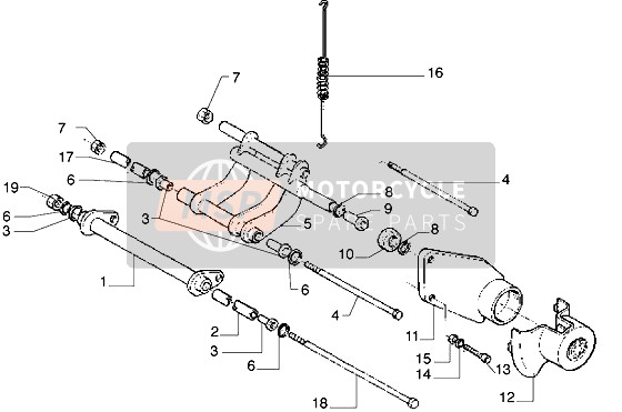 647674, Bras Oscillant, Piaggio, 2