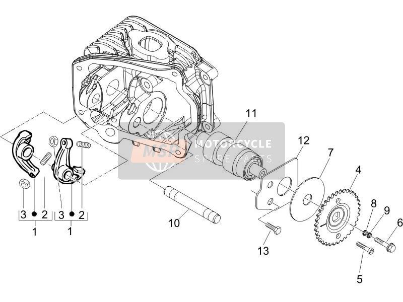 Piaggio Liberty 125 4T 2007 Unità di supporto per leve oscillanti per un 2007 Piaggio Liberty 125 4T