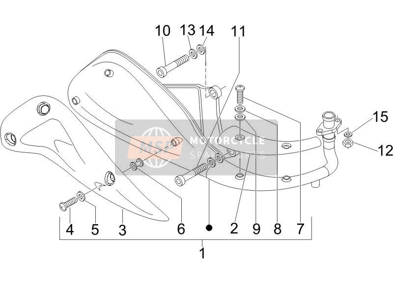 8454655, Uitlaatschild, Piaggio, 1