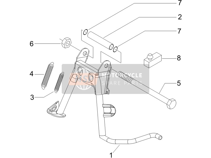 Piaggio Liberty 125 4T 2007 Ständer für ein 2007 Piaggio Liberty 125 4T